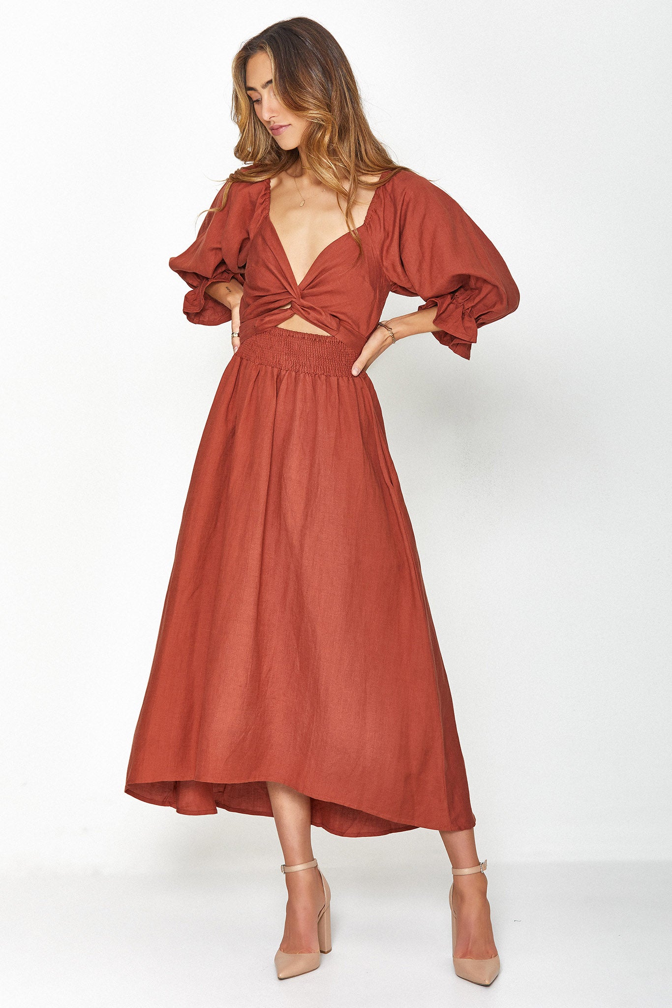 Charlotte Burnt Sienna Dress