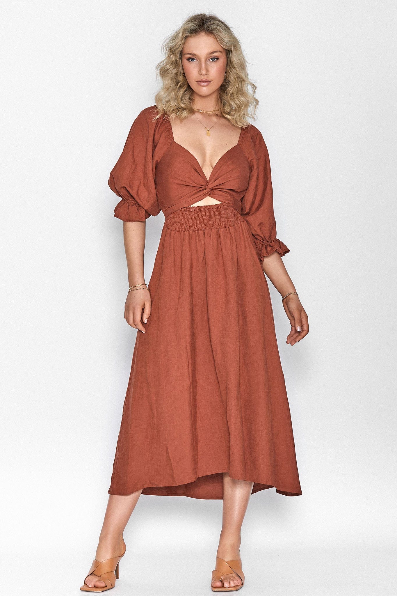 Charlotte Burnt Sienna Dress