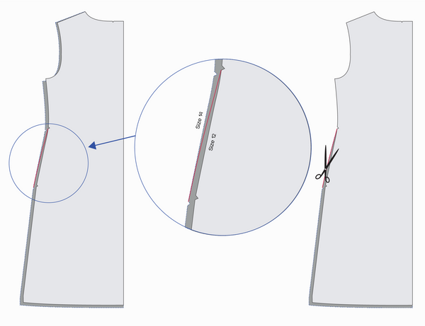 How to grade between sizes