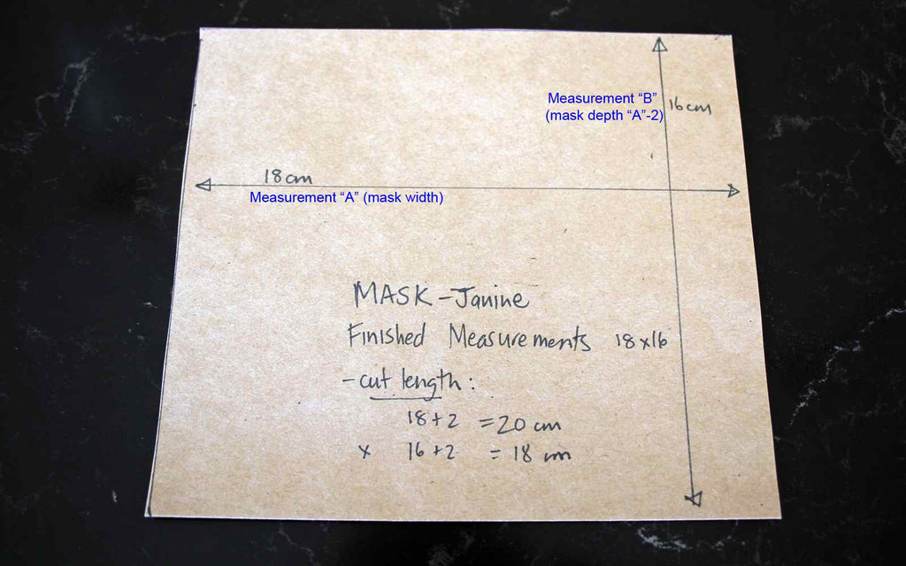 How to make a pattern for a covid mask