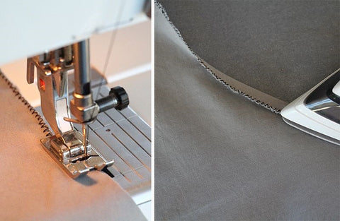 How to sew a curved hem without a serger