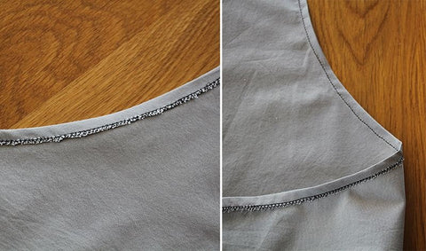 How to sew a curved hem without an overlocker