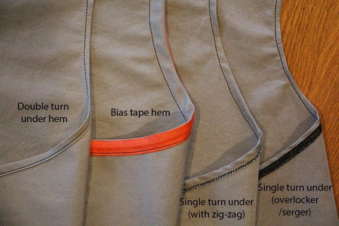 How to sew a curved hem finished