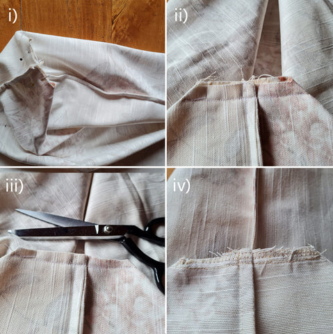 How to sew the bottom corners of the bag
