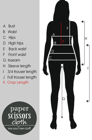 Measure length of crop top