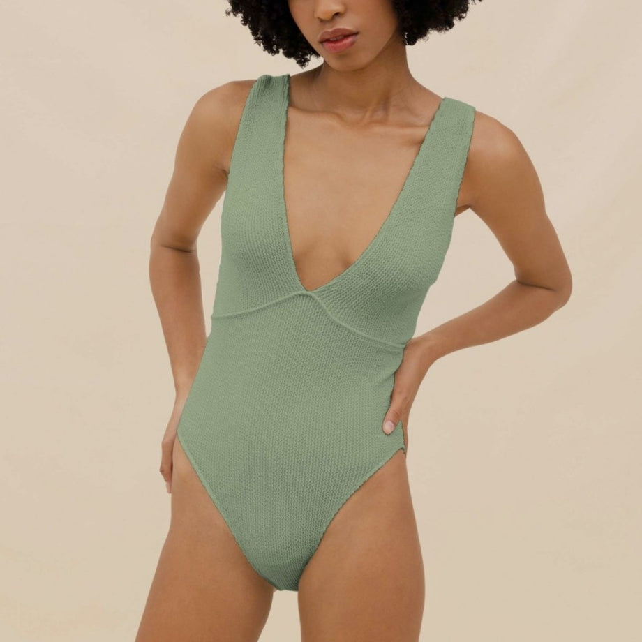 Sorbet Island Aqua One Size Bikini - Basil Green – CK Bradley