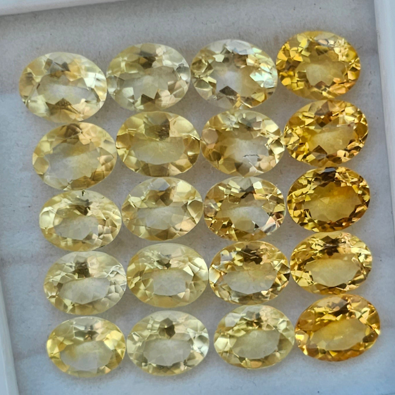 20 Pcs Natural Citrine Faceted Gemstone Oval Shape: | Size: 8-10mm