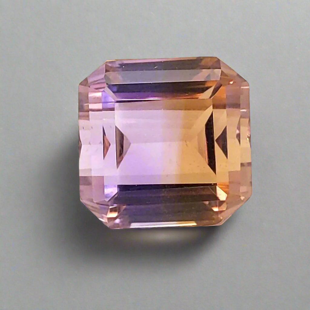 Natural Big Size Ametrine Bolivia Faceted | Square Shape | Size:18mm