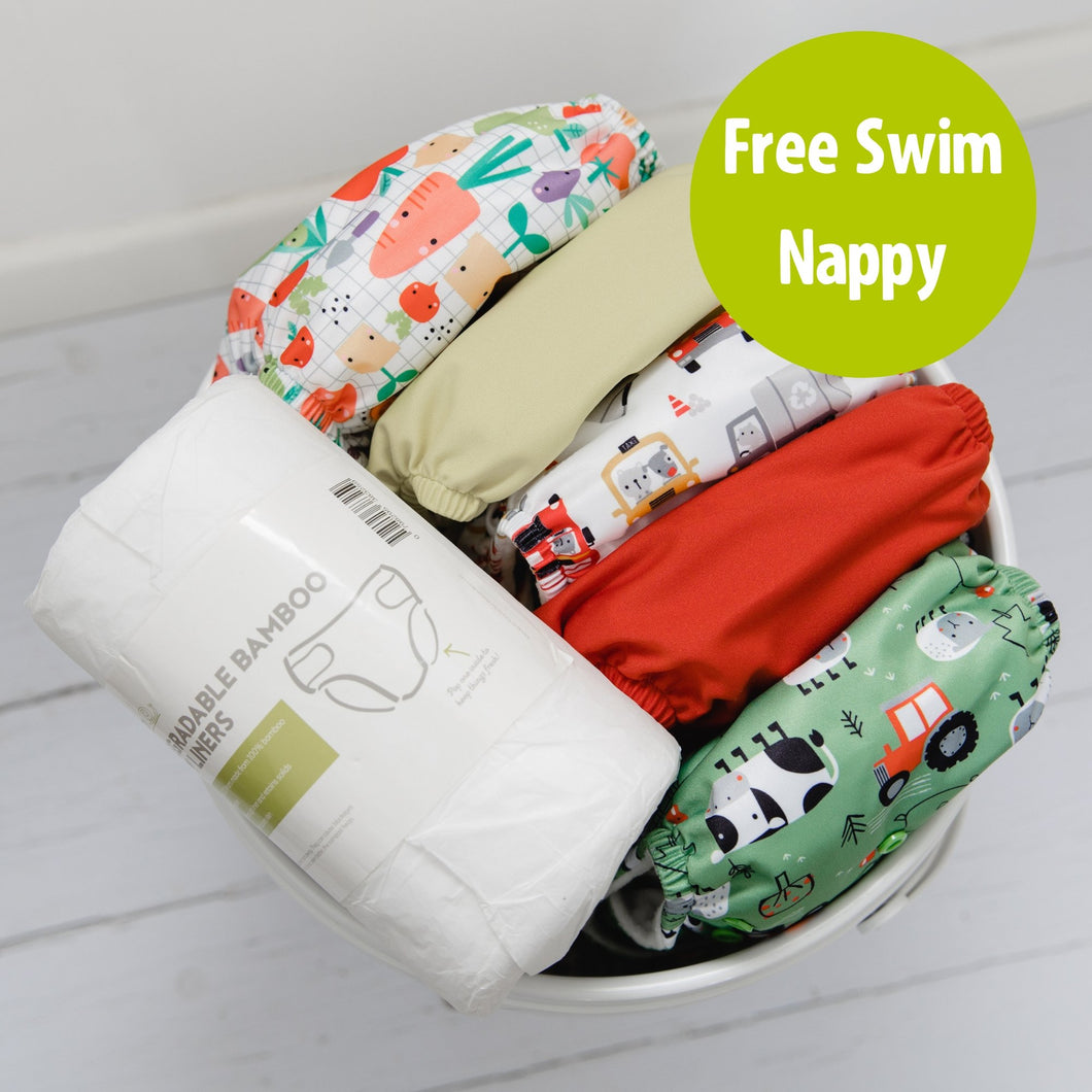 One Size Starter Kit - 3 Nappies - Baba+Boo
