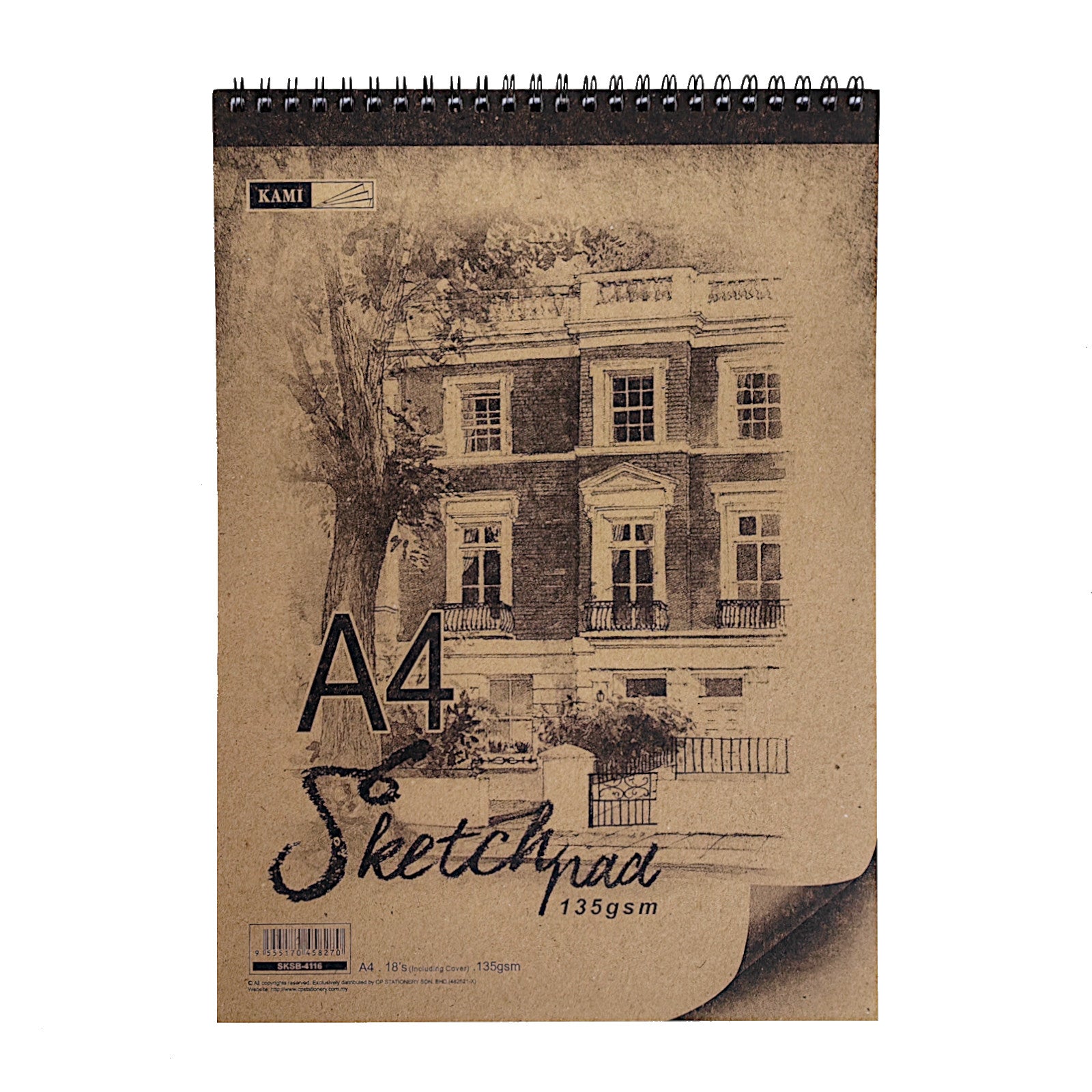 KAMI Softcover Sketch Pad 135GSM 18'S