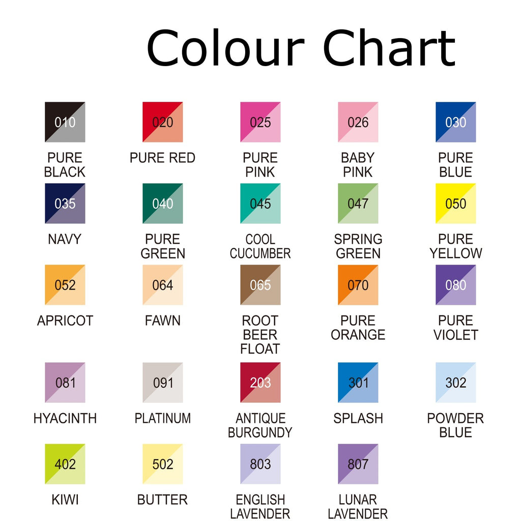 Kuretake Memory System Brushable | 24 Colour Chart