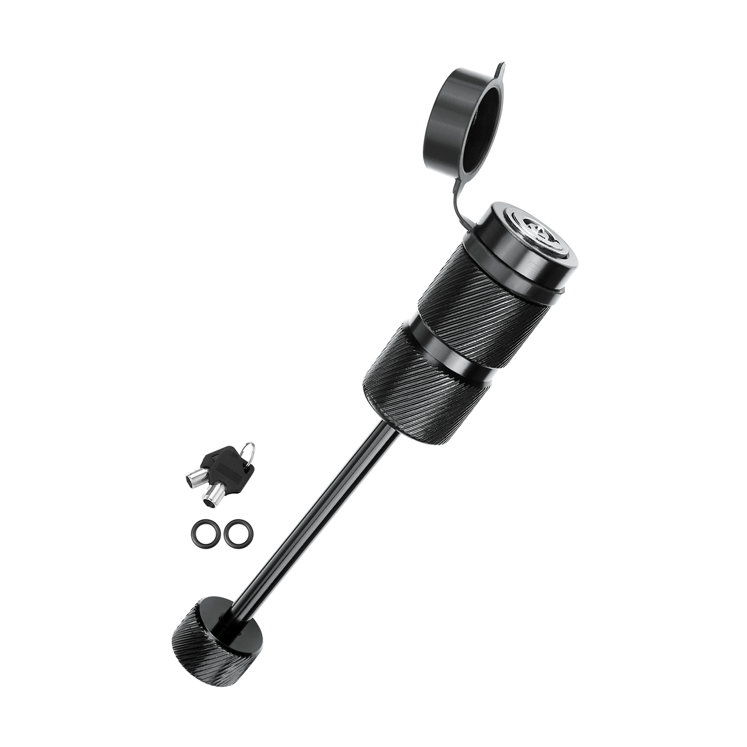 Trailer Hitch Lock, 1/4" Dia 3-1/2” Long Pin, with 2 Keys 2 O-Rings, for Trailer Truck Car Boat, Anti-Theft and Waterproof Towing Hitch Lock