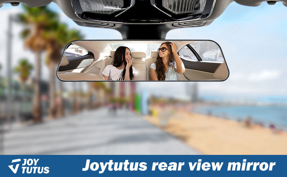 12 Inch Panoramic Rearview Mirror, Interior Clip-on Wide Angle Convex Universal Rear View Mirror