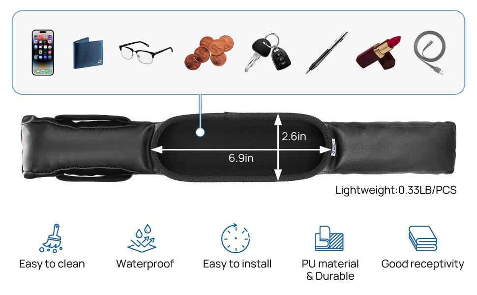 Axutous Car Seat Gap Filler Universal for Car SUV Truck Fit Organizer  Accessories Fill The Gap Between Seat and Console Stop Things from Dropping  Pack