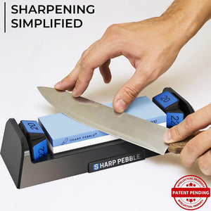 Sharp Pebble Knife Sharpening Stones Grit- 3000/8000 with Large Dual G