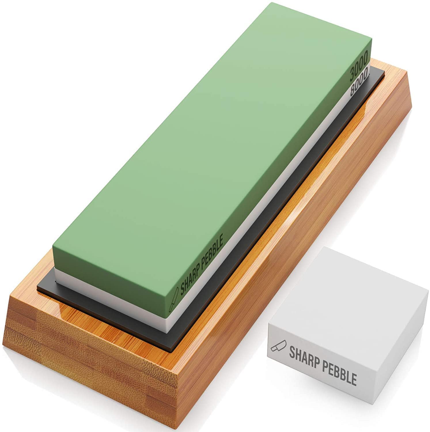 GCS Knives Sharpening Stone Set Dual Grit Whetstone 400/1000 3000/8000  Waterstone Set-knife Sharpener Wet Stones Kit Flattening Stone 