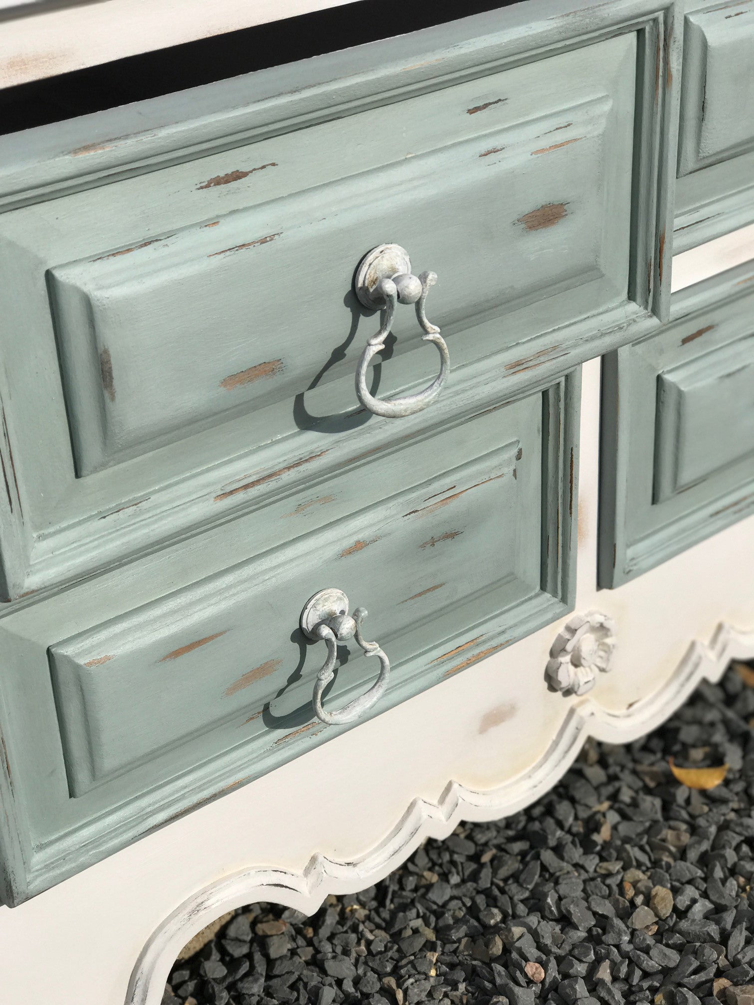 Shabby Chic Cabinet In White Frenchic Furniture Paint With Duck