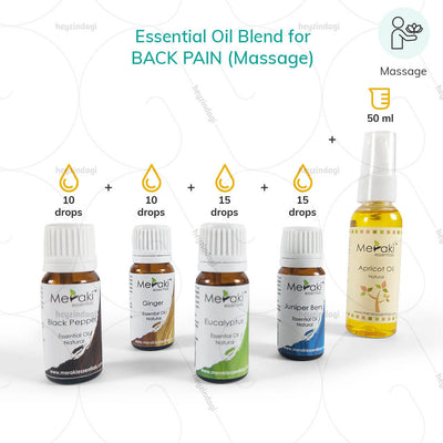 Ginger essential oil blend for back pain (MERKEO14) by meraki essentials | www.heyzindagi.com