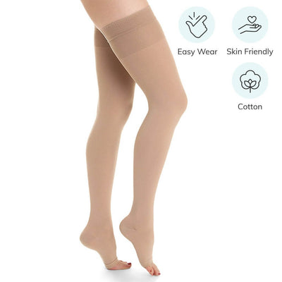 Thigh High Close Toe Medical Compression Stockings Varicose Veins Stocking  Shopee Singapore
