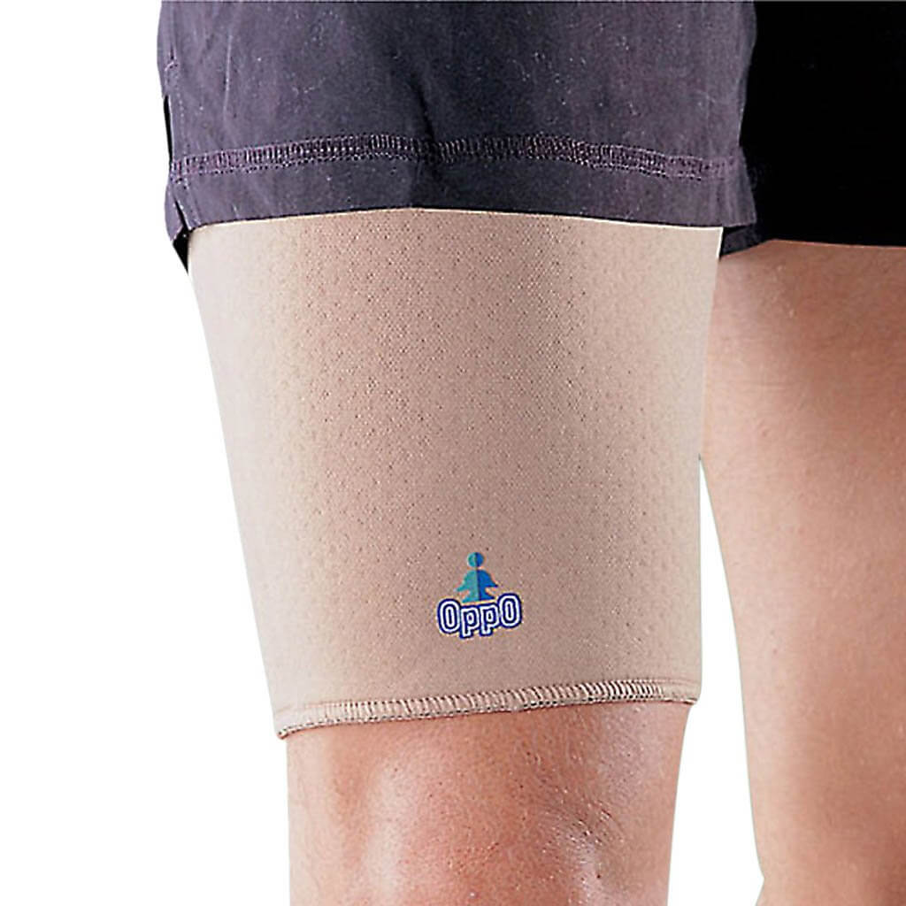 Pain relief for pulled hamstring or thigh muscles and support in case of weak upper leg. Made by Oppo Medical. 