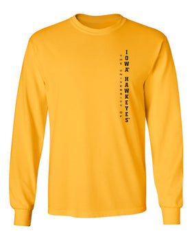 Iowa Hawkeyes Long Sleeve Tee Shirt - Vert University of Iowa Hawkeyes