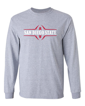 San Diego State Aztecs Long Sleeve Tee Shirt - Football Laces Small by CornBorn