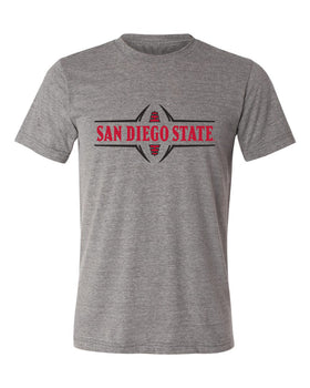 San Diego State Aztecs Long Sleeve Tee Shirt - Football Laces Small by CornBorn