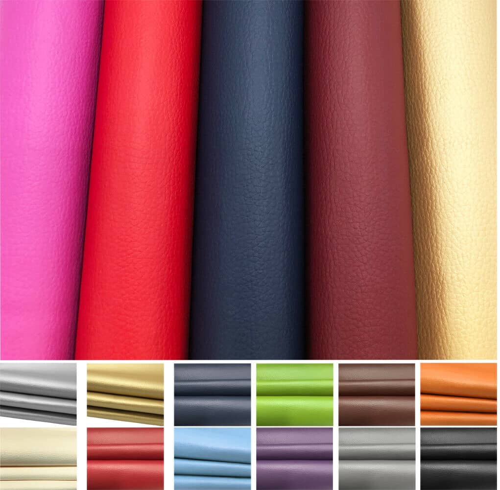 Smooth Solid Color Faux Leather Sheets,PU Leather for DIY 20 x