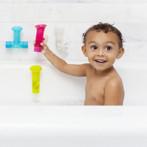 BOON Pipes Building Bath Toy Set - PinkiBlue