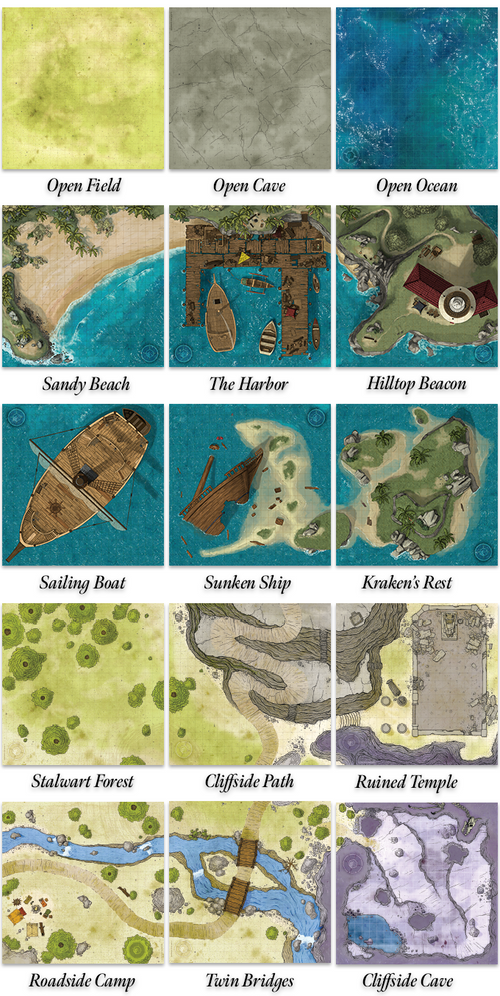 List of all the maps available in the Kickstarter Campaign