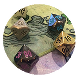 metal percentile dice from dice dungeons