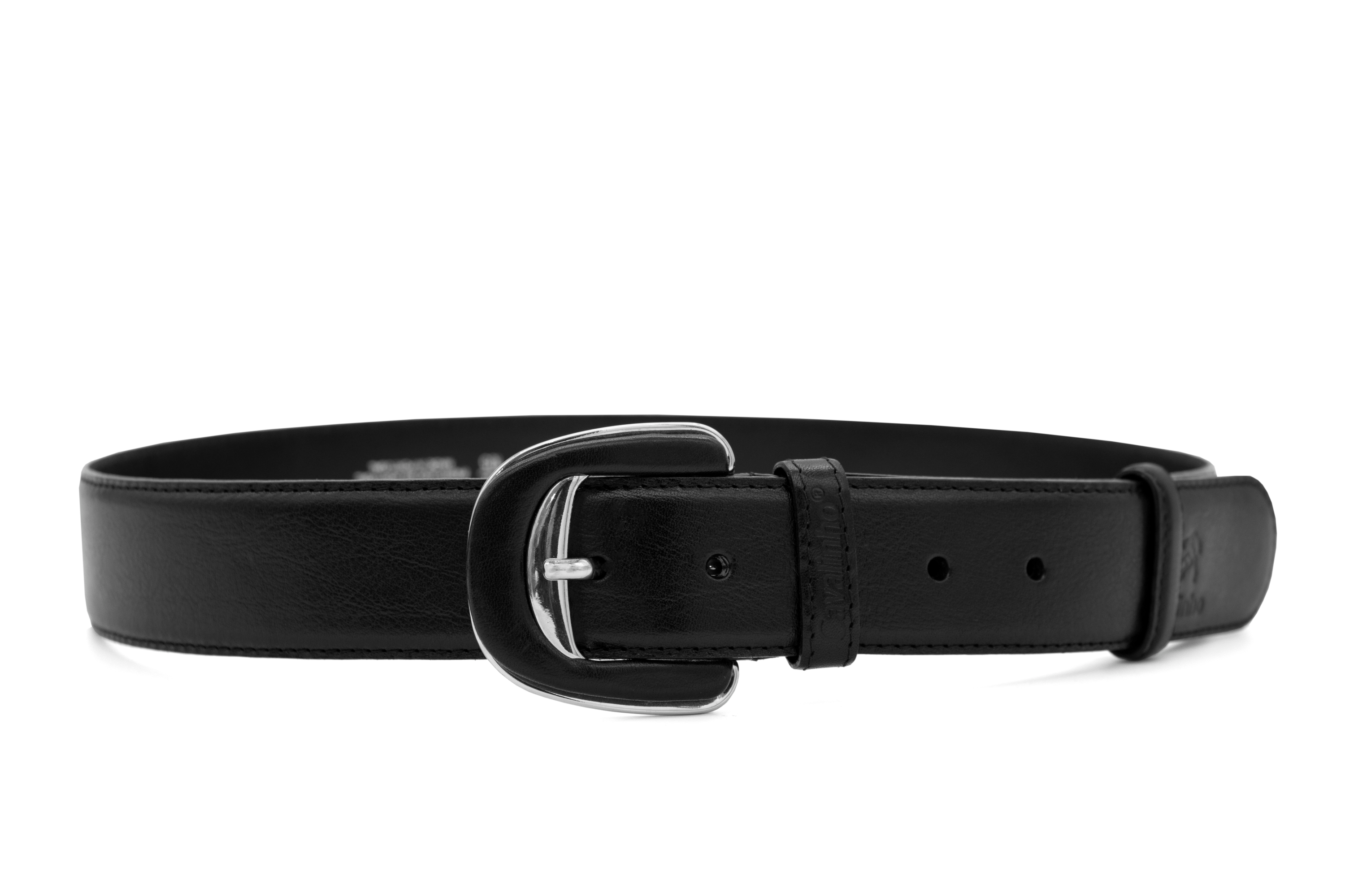 Women's belt in black leather