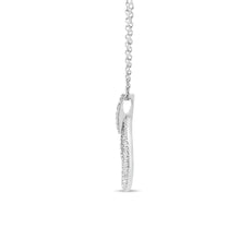 Load image into Gallery viewer, 1/6 Carat Diamond Teardrop Pendant in Sterling Silver - 18&quot;

