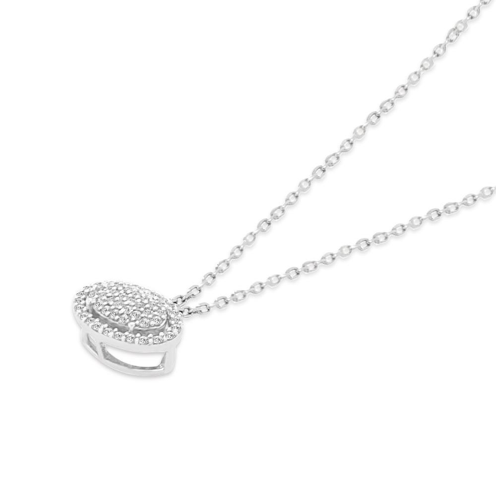 1/5 Carat Diamond Fashion Pendant in Sterling Silver - 18"