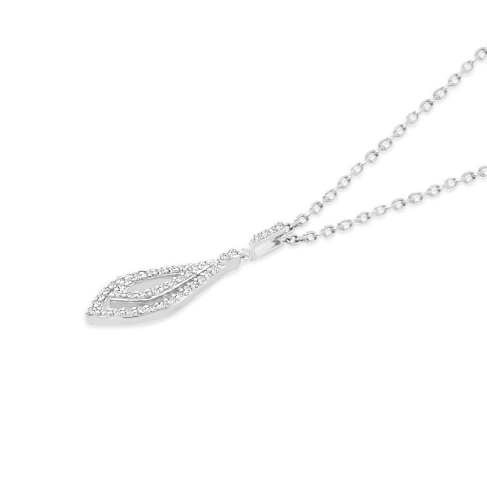 1/4 Carat Diamond Pendant in Sterling Silver - 18"