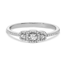 Load image into Gallery viewer, 1/5 Carat Diamond Frame Ring  in 10K White Gold
