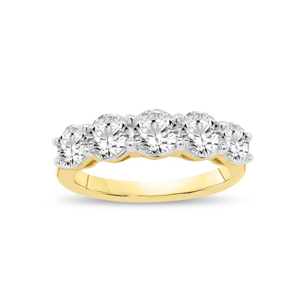 2.00 Carat Diamond 5-Stone Ring in 14K Yellow Gold