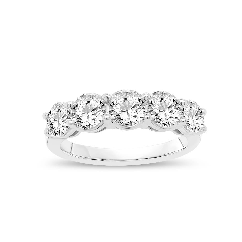 2.00 Carat Diamond 5-Stone Ring in 14K White Gold