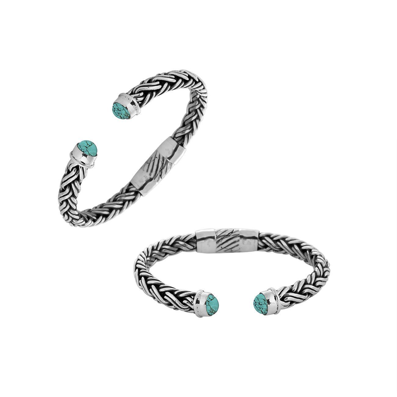 AB-1141-TQ Sterling Silver Bracelet With Turquoise