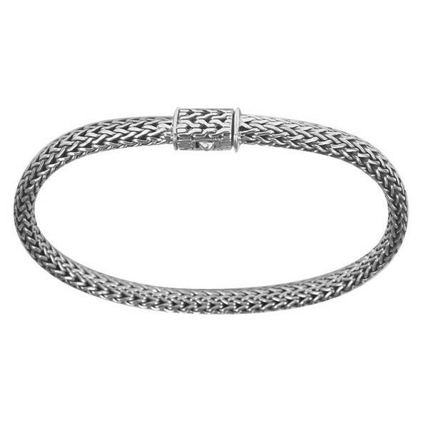 AB-6080-S-8.5" Sterling Silver Bracelet With Plain Silver