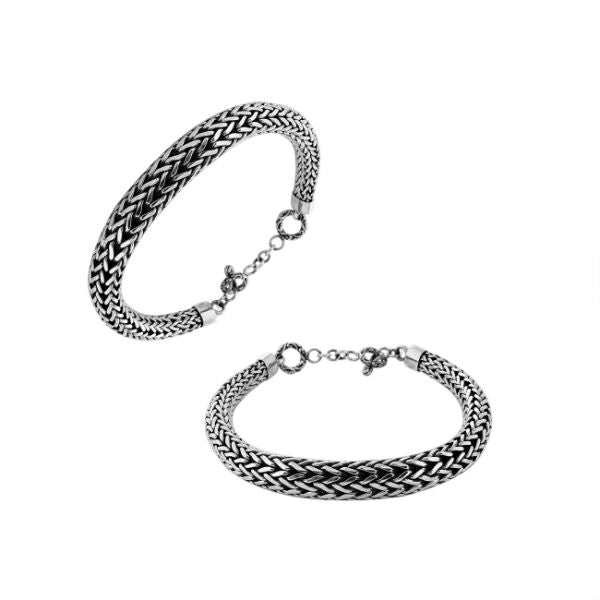 AB-6271-S-8" Sterling Silver Bali Hand Crafted Chain 8X10MM
