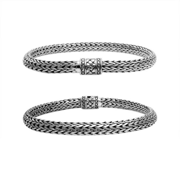 AB-9020-S-8.5" Sterling Silver Bracelet With Plain Silver