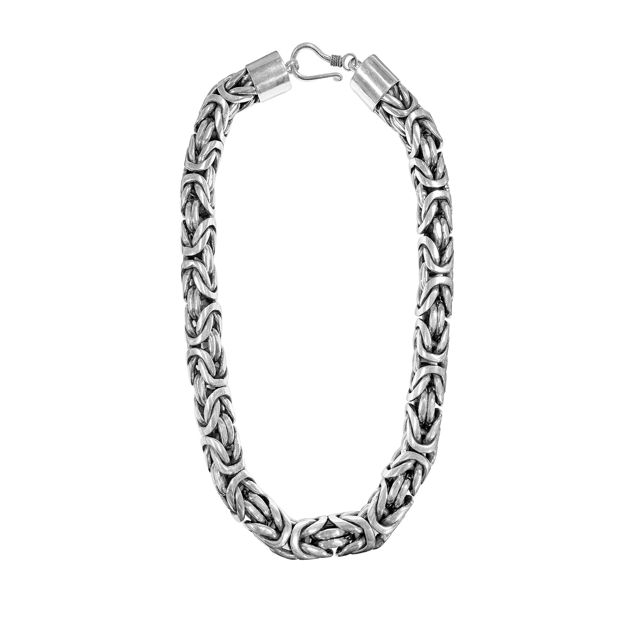 AN-1000-S-15MM-28" Bali Hand Crafted Sterling Silver Chain With 'S' Hook