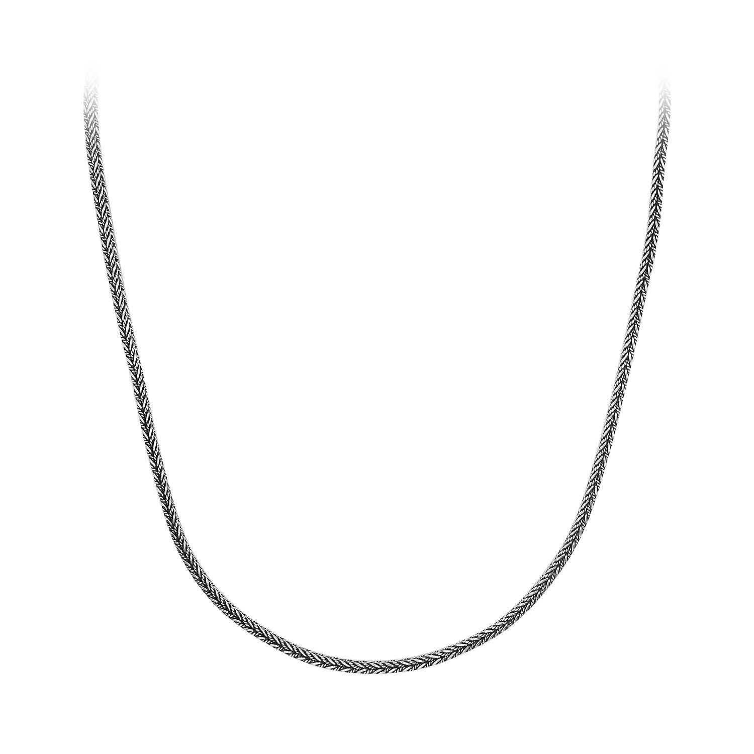 AN-6310-S-4MM-24" Bali Hand Crafted Sterling Silver Chain W