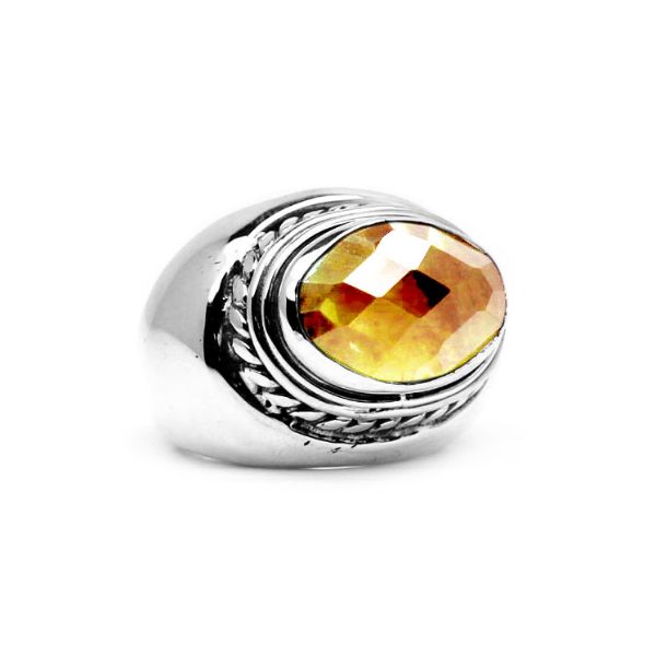 AR-1041-CT-6 Sterling Silver Ring With Citrine Q.