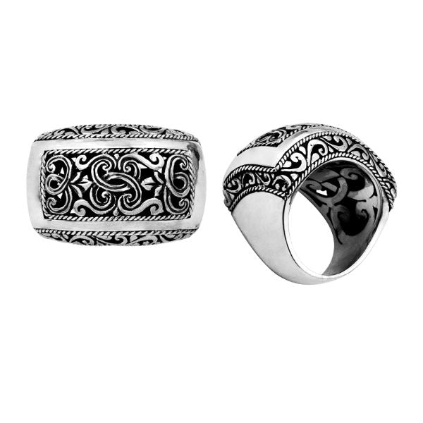 AR-6006-S-9 Sterling Silver Ring With Plain Silver