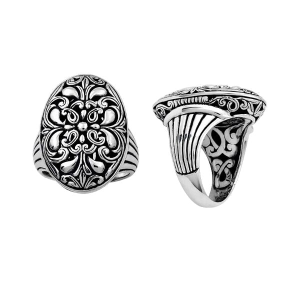 AR-6013-S-6 Sterling Silver Ring With Plain Silver