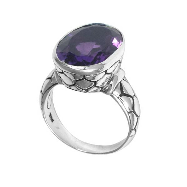 AR-6026-AM-7 Sterling Silver Ring With Amethyst Q.