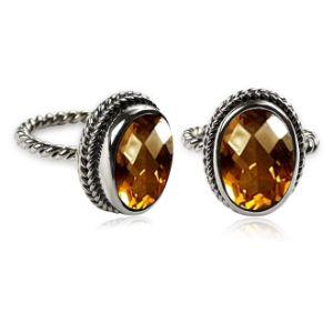 AR-6090-CT-7 Sterling Silver Ring With Citrine Q.