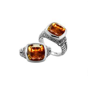 AR-6162-CT-6" Sterling Silver Ring With Citrine Q.